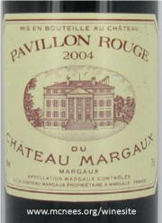 Pavillon Rouge du Chateau Marqaux 2004 label