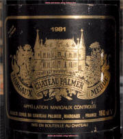 Chateau Palmer 1981 label on McNees.org/winesite