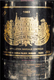 Chteau Palmer 1982 label on McNees.org/winesite