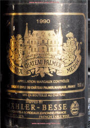 Chateau Palmer 1990 label on McNees.org/winesite