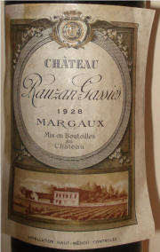 Chateau Rauzan Gassies Margaux 1928