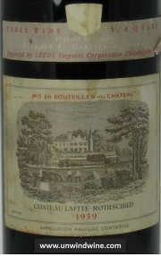 Lafite Rothschild 1959 label