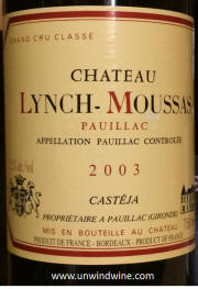 Chateau Lynch Moussas 2003