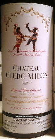 Chateau Clerc Milon 1995