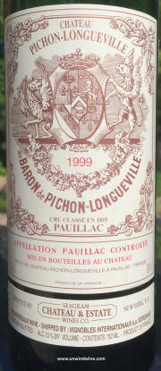 Chateau Pichon Longueville Baron 1999