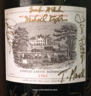 Chateau Lafite Rothschild 1961 Imperial - signed