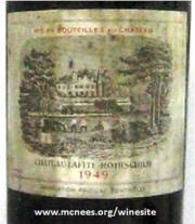 Chateau Lafite Rothschild 1949 label