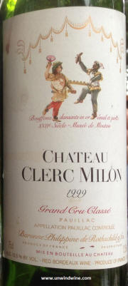 Chateau Clerc Milon 1999