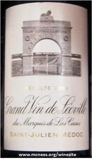 Chateau Leoville Las Cases 2004 label