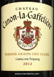 Chateau Canon-la-Gaffeliere St Emilion 2012