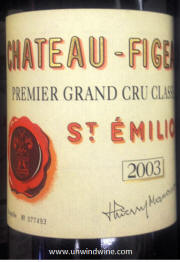 Chateau Figeac St Emilion Premier Grand Cru Classe 2003