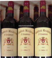 Chateau Malescot St Exupery Margaux Bordeaux 2004 labels