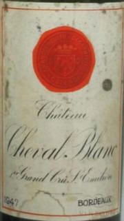 Chateau Cheval Blanc 1947 label