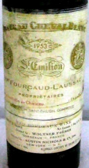 Chateau Cheval Blanc 1953 label
