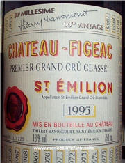Chateau Figeac 1995 label