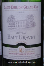 Chateau Haut Gravet St Emilion 2000