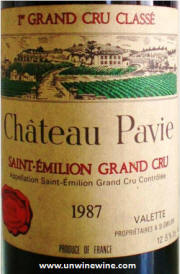Chateau Pavie St Emilion 1987