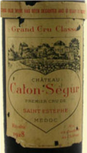 Calon Segur St Estephe 1928 label