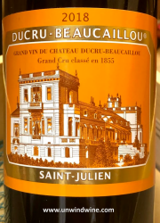 Chateau Ducru Beaucaillou 2018 label