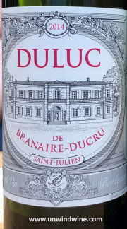 Duluc Brnaire Ducru 2014 label