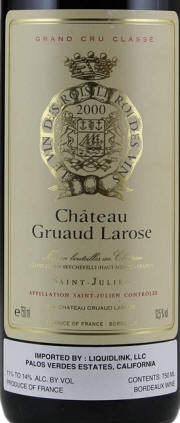 Chateau Gruaud Larose 2000