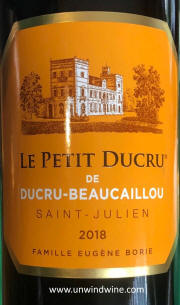 Le Petit Ducru de Ducru Beaucaillou 2018