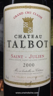 Chateau Talbot St Julien 2000