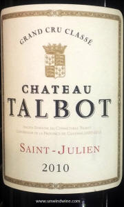 Chateau Talbot St Julien 2010