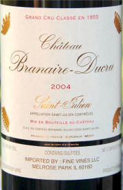 Branaire Ducru 2004 Label