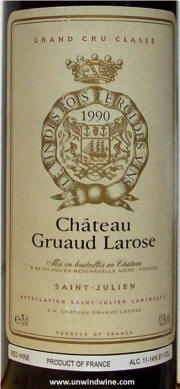 Chateau  Gruaud Larose 1990