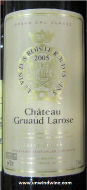 Chateau Gruaud Larose St Julien 2005