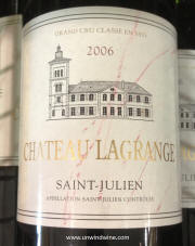 Chateau LaGrange St Julien Bordeaux 2006