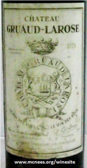 Chateau Gruaud Larose 1923 label