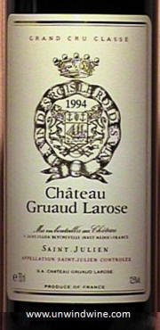Chateau Gruaud Larose St Julien Bordeaux 1994