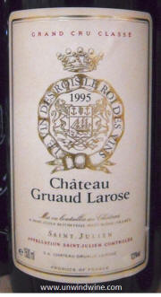 Chateau Gruaud Larose St Julien Bordeaux 1996 Magnum