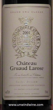 Chateau Gruaud Larose St Julien Bordeaux 2001