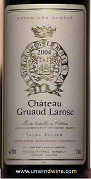 Chateau Gruaud Larose St Julien Bordeaux 2004