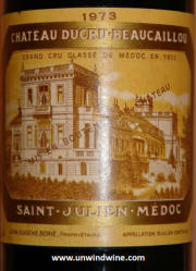 Chateau Ducru Beaucaillou St Julien Bordeaux 1973