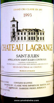 Chateau LaGrange St Julien 1993