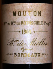 Mouton Rothschild 1900 Label