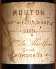Mouton Rothschild 1899 Label
