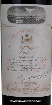 Mouton Rothschild 1946 label