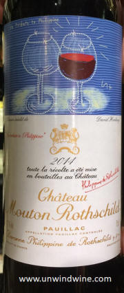Chateau Mouton Rothschild 2014 label
