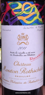 Chateau Mouton Rothschild 2011 Label by Guy de Rougemont