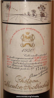 Chateau Mouton Rothschild 1950 Label