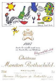 Chateau Mouton Rothschild 1997 label by Saint-Phalle
