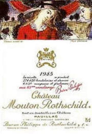Chateau Mouton Rothschild 1985 label by Paul Delvaux