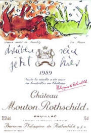 Chateau Mouton Rothschild 1989 label by Georg Baselitz
