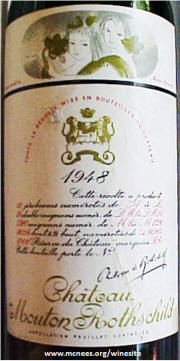 Chateau Mouton Rothschild 1948 label