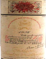 Chateau Mouton Rothschild 1956 label